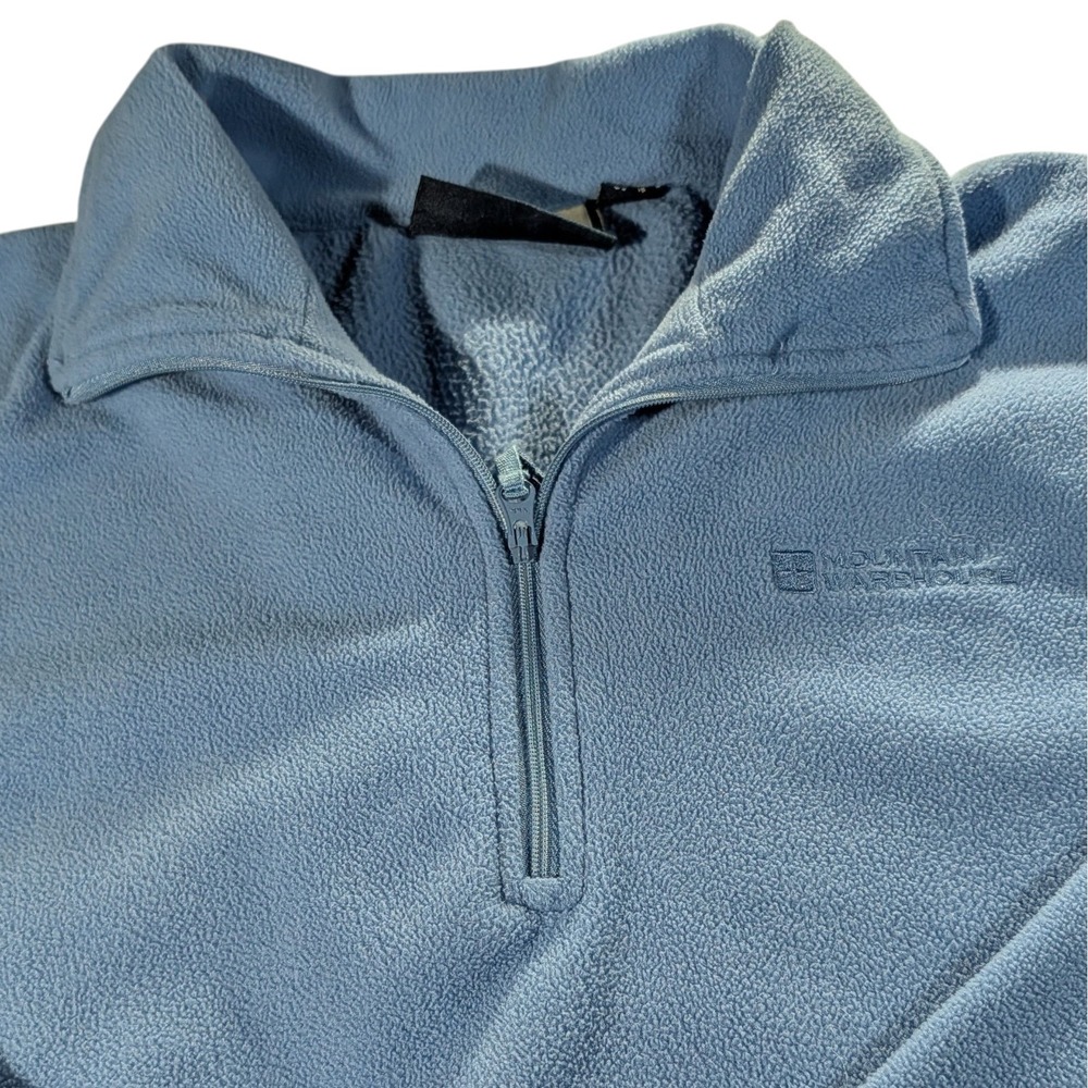 Mountain Warehouse Fleece Blue Quarter Zip Chest Logo Long Sleeve Womens Sixteen - Picture 7 of 12